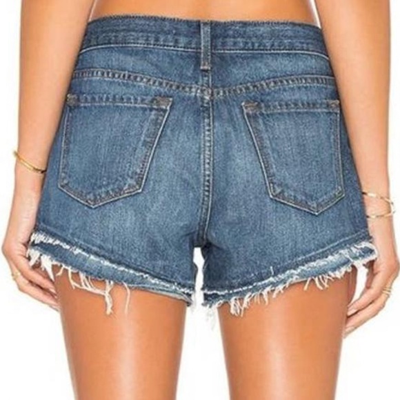 J. BRAND NWT WOMEN’S SACHI MID-RISE CUT OFF DENIM JEAN SHORTS GRANADA 24 25 26 - Picture 3 of 14